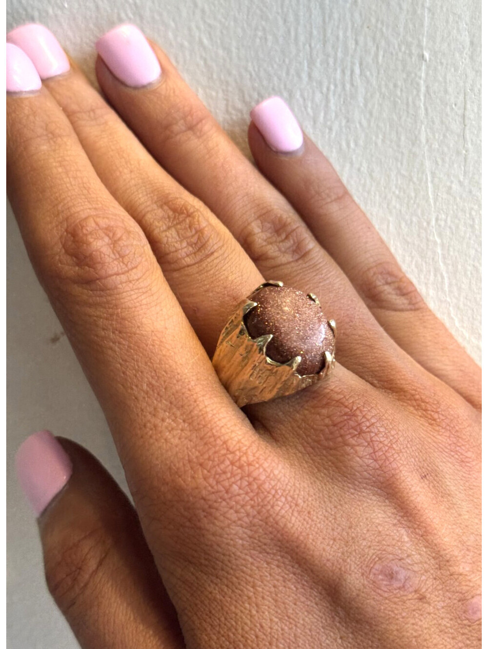 14K YELLOW GOLD RING WITH STONE